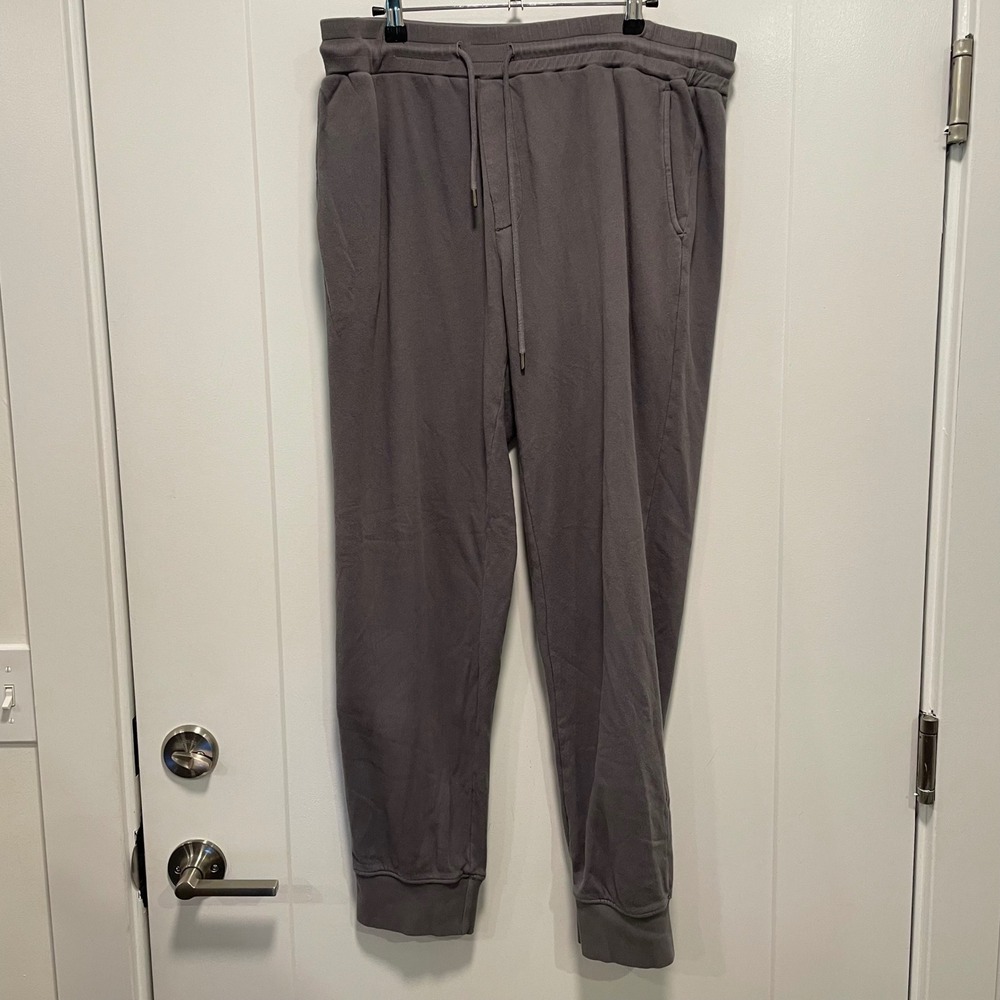 Velvet by Graham & Spencer Mens Grey Cotton French Terry Jogger Sweatpants L